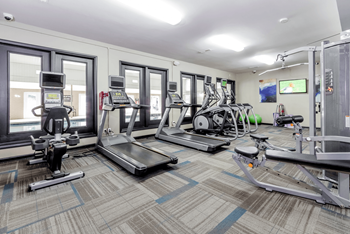 Fitness center with modern equipment